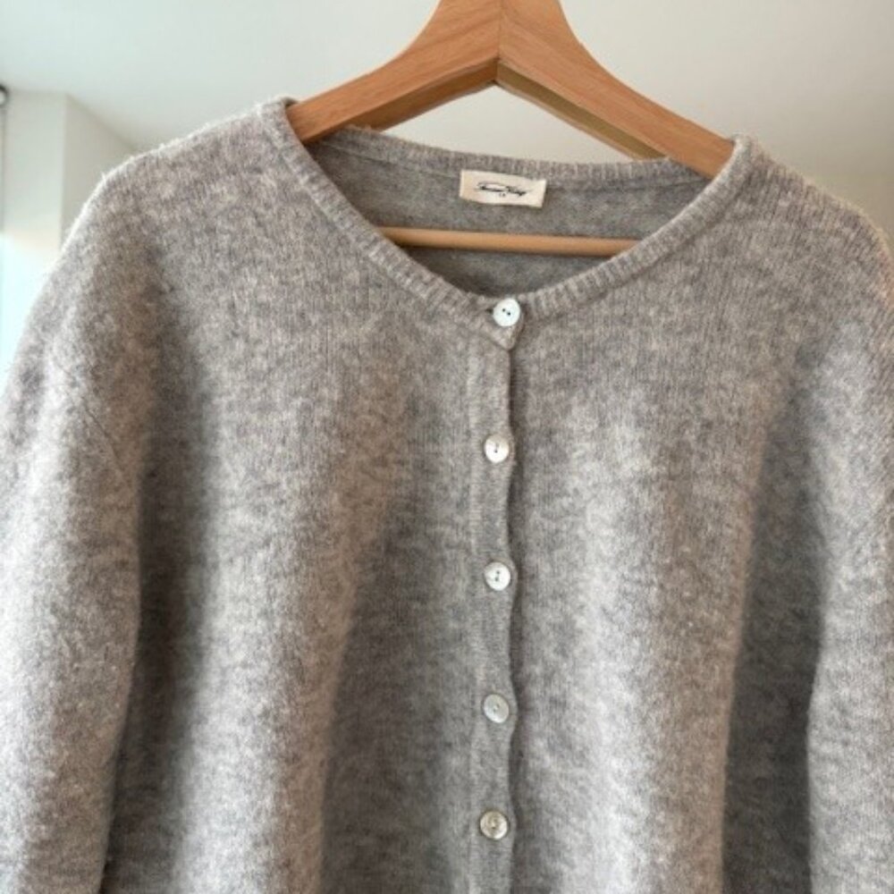 American Vintage Women's cardigan Vitow in Melange Light Grey Size M